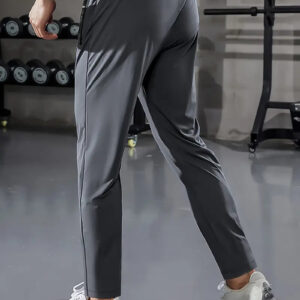 High Stretch Italian Spandex Gray / Black Trouser